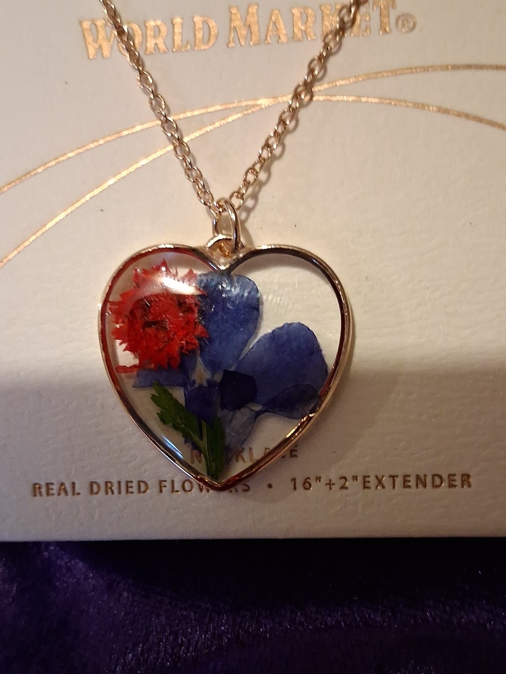 Real Dried Flowers Necklace.